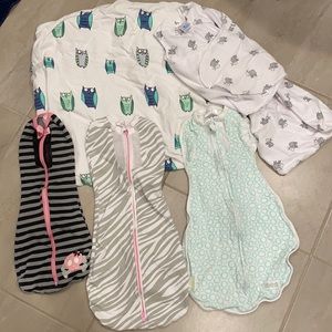 Lot of 4 sleep sacks Woombie & Halo Sleepsack